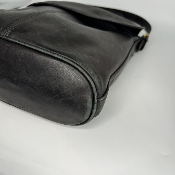 Vintage COACH Whitney Leather Shoulder Bag Distressed Brown Black Crossbody Gold - Picture 5 of 13